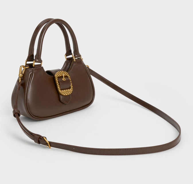 CHARLES & KEITH Avis Belted Top Handle Bag