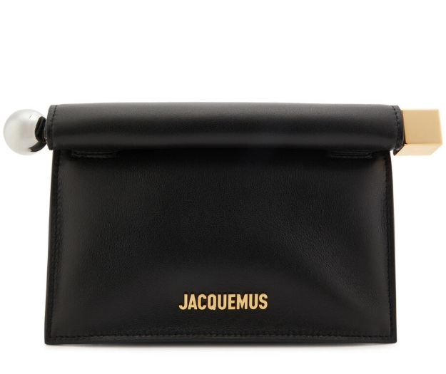 Jacquemus La Petite Pochette Rond Carré Leather Clutch