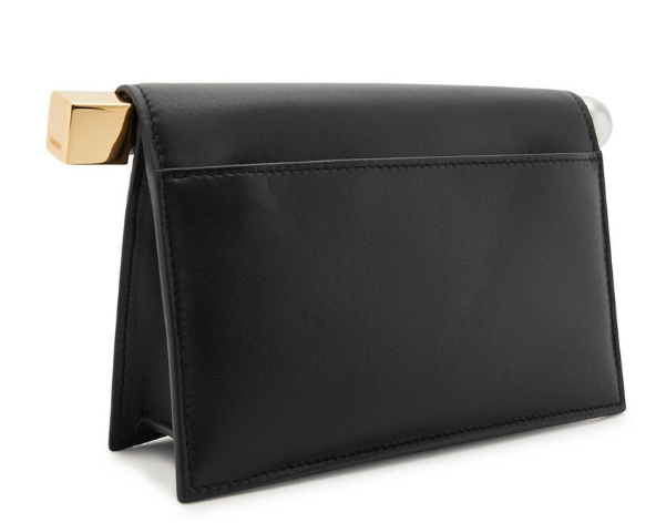 Jacquemus La Petite Pochette Rond Carré Leather Clutch