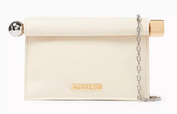 Jacquemus La Petite Pochette Rond Carré Leather Clutch
