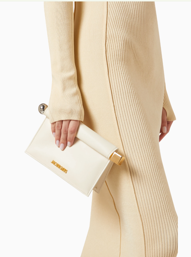 Jacquemus La Petite Pochette Rond Carré Leather Clutch
