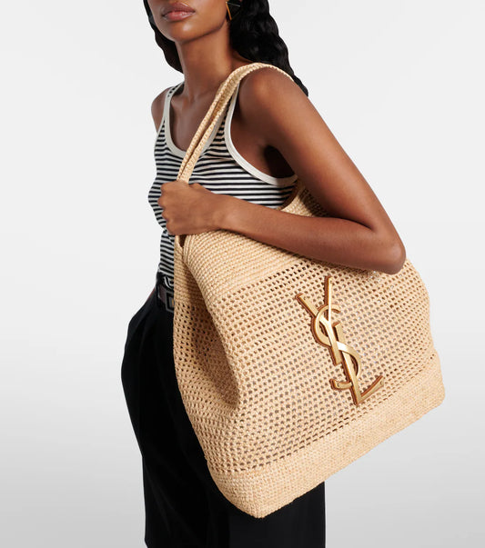 YSL raffia tote